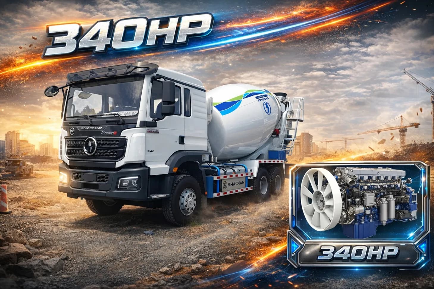 Xe Trộn Shacman H3000S 6x4 340HP 1