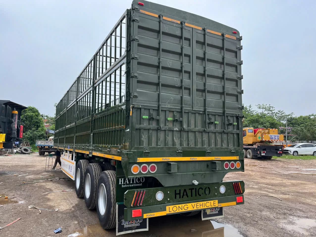 Moóc mui (rào) khung bửng 1m - lốp không săm 1