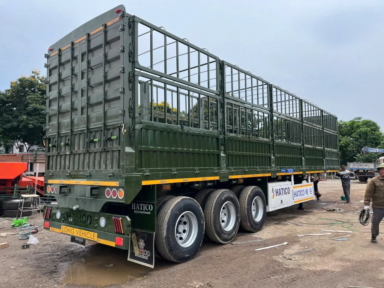 Moóc mui (rào) khung bửng 1m - lốp không săm 2