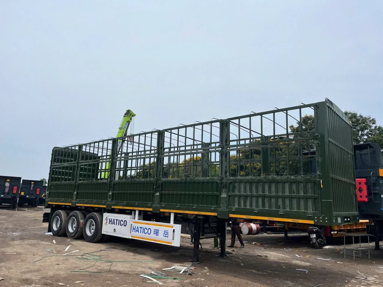 Moóc mui (rào) khung bửng 730mm - lốp có săm 5